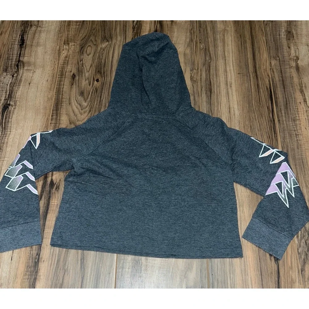 Girls Small Converse Cropped Hoodie,‎ Metallic/Gray